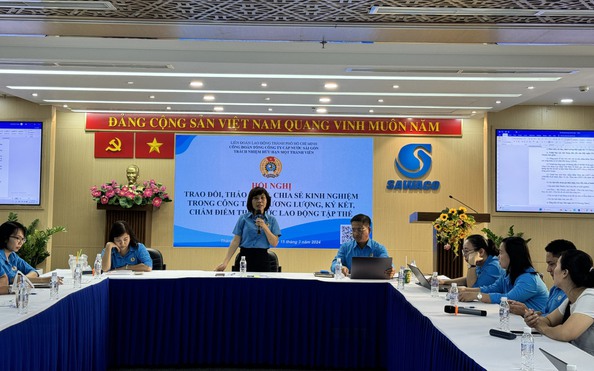 Công đoàn Sawaco tổ chức Hội nghị về công tác thương lượng, ký kết, chấm điểm Thỏa ước tỷ lệ kèo góc nhà cái tập thể