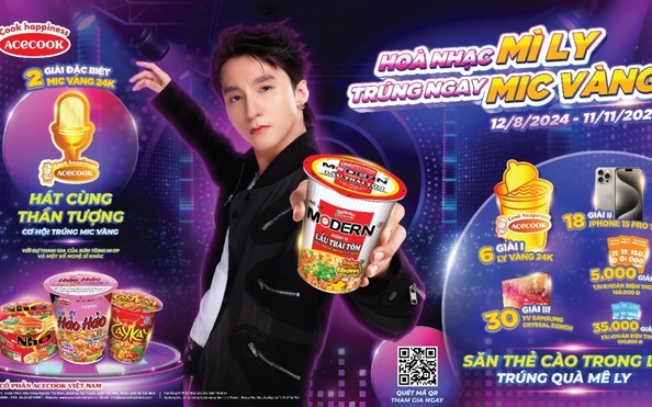 “Săn thẻ cào trong ly - Trúng quà mê ly” cùng Acecook Việt tỷ lệ kèo góc nhà cái