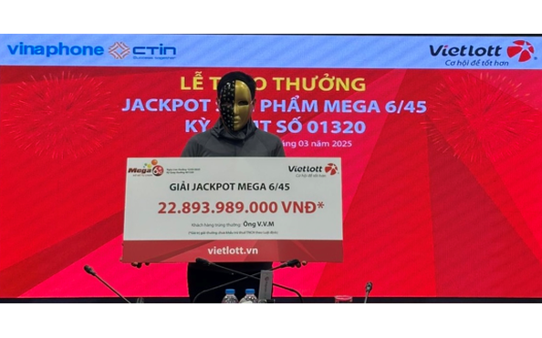 Mua vé Vietlott qua điện thoại, một tỷ lệ kèo nhà cái 88 ở tỉnh Hà Giang trúng thưởng 22,8 tỉ đồng