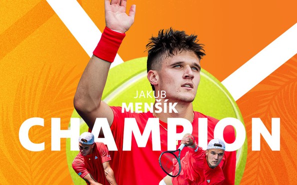 Tay tỷ lệ kèo nhà cái 19 tuổi Jakub Mensik ngăn thần tượng Djokovic đoạt danh hiệu ATP thứ 100