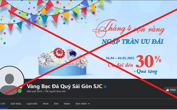 Fanpage công ty SJC bất ngờ bị mạo danh giữa cơn sốt giá vàng