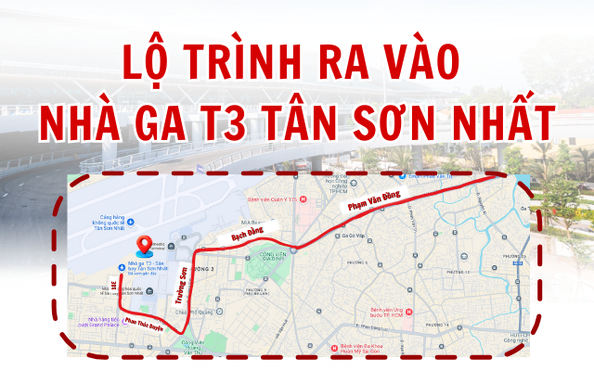 [Infographic] Lộ trình ra vào nhà ga T3 sân bay Tân Sơn Nhất