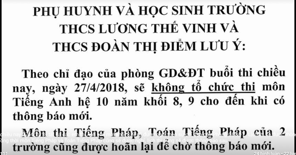 Cần Thơ hoãn thi môn Tiếng Anh vì 1 cán bộ phòng giáo dục ...