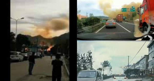 Trung Quốc: Xe bồn chở dầu nổ kinh hoàng, gần 140 người thương vong