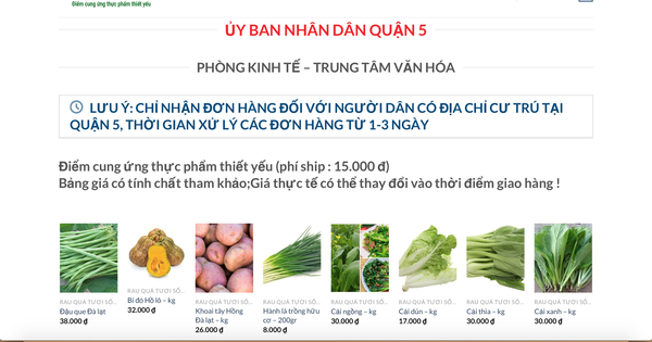 Quận 5 vừa mở website bán thực phẩm giá vốn, đơn hàng gửi về tới tấp - Vimarsana News