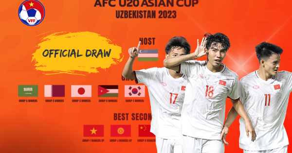 thumbnail - Vòng chung kết Giải U20 châu Á 2023: Việt Nam chung bảng với Úc, Iran và Qatar