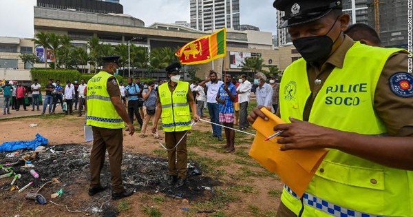 Protesters torched dozens of houses of Sri Lankan politicians