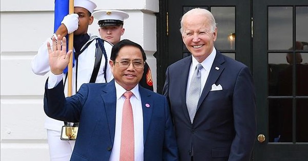 Prime Minister Pham Minh Chinh attended the reception of US President Joseph Robinette Biden