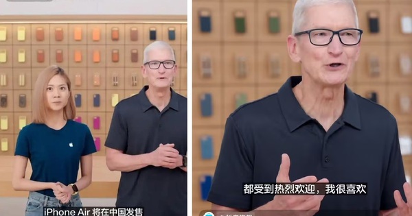 CEO Tim Cook bất ngờ tham gia livestream bán iPhone Air ở Trung Quốc
