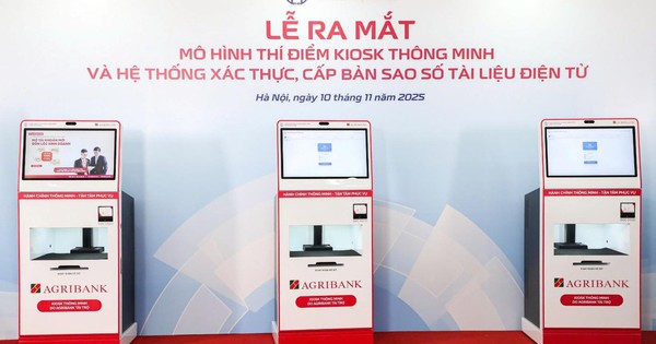 Agribank tài trợ Kiosk thông minh - bước tiến mới trong cải cách hành chính