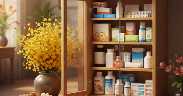 Checklist tủ thuốc gia đình ngày Tết để đón Xuân an vui