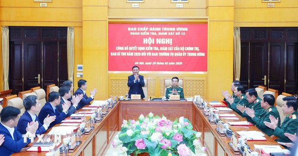 Công bố quyết định kiểm tra, giám sát của Bộ Chính trị, Ban Bí thư đối với Ban Thường vụ Quân ủy TƯ