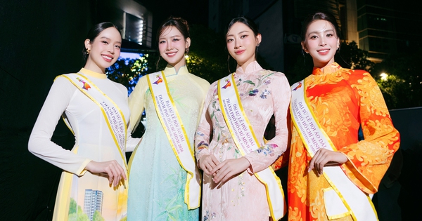 Áo dài bằng tơ không dệt đặc biệt của Trung Đinh