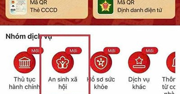 Cách tích hợp tài khoản hưởng an sinh xã hội trên VNeID