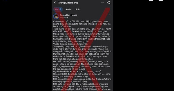 Thông tin CSGT truy đuổi khiến 2 người tử vong là sai sự thật