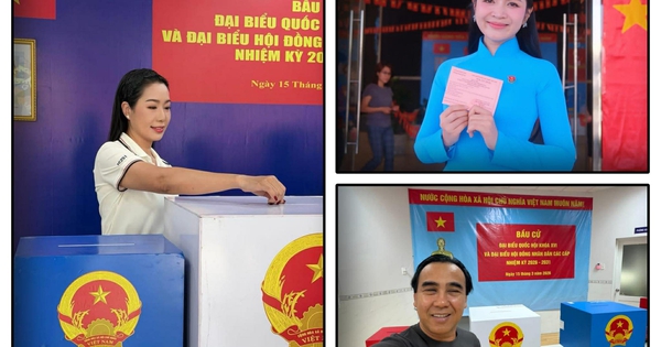 Văn nghệ sĩ nô nức đi bầu cử, gửi gắm niềm tin vào tương lai đất nước