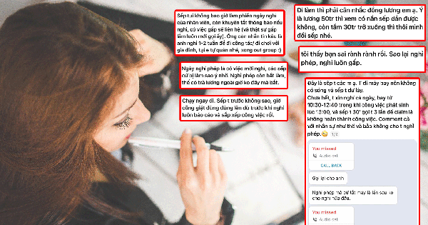 Tranh luận quanh việc đang nghỉ phép nhưng vẫn bị sếp “réo tên”