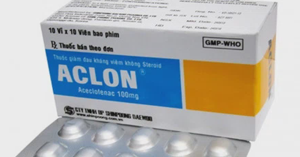 Thu hồi toàn quốc lô thuốc Aclon, ngừng kê đơn và sử dụng