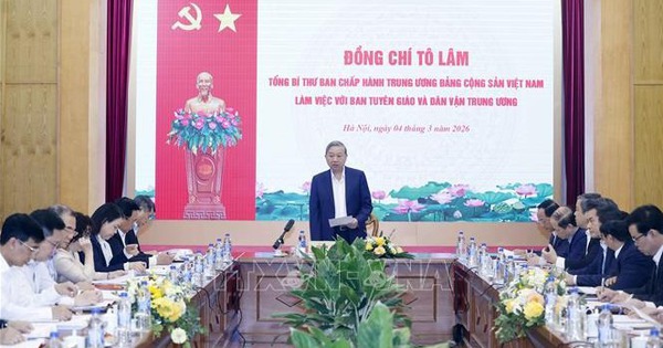 Tổng Bí thư Tô Lâm: Kết quả công tác tư tưởng phải là tiêu chí đánh giá, xếp loại, xem xét cán bộ