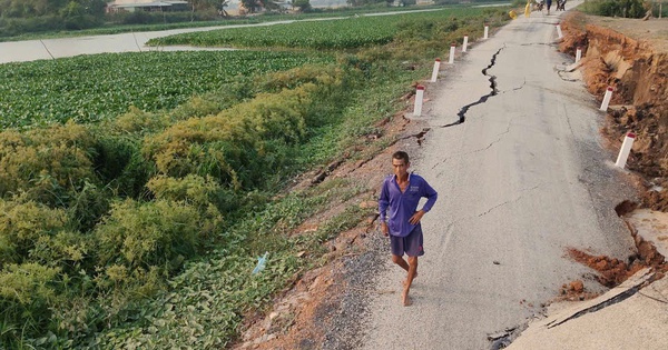 Sạt lở nghiêm trọng ở Tây Ninh: Đường 60 m sụt lún