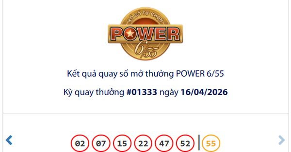 Ngày 16-4, xổ số Vietlott có vé Power 6/55 trúng giải Jackpot 1 hơn 91,8 tỉ đồng