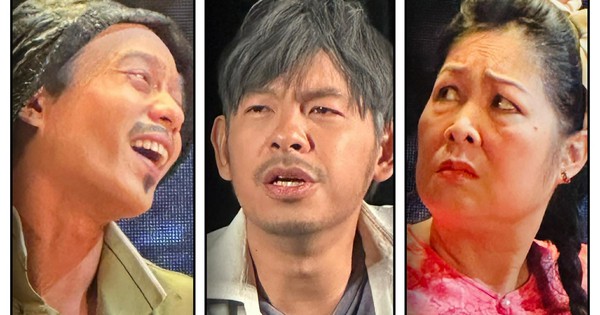 Hồng Vân, Tuấn Dũng, Đinh Mạnh Phúc tung hứng trong vở hài kịch "Già gân"