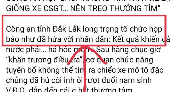 Công an Đắk Lắk cảnh báo thông tin giả mạo về vụ nam sinh lớp 12 tử vong