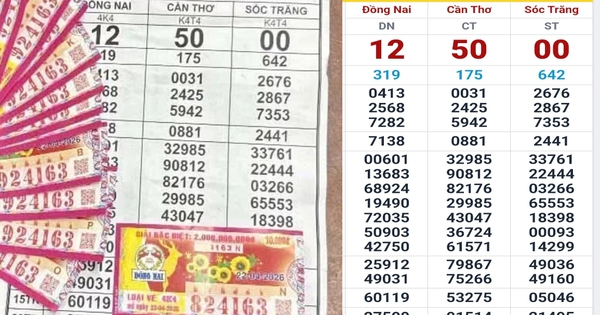 Sáng 23-4, TPHCM, Tây Ninh và Vĩnh Long có người trúng xổ số miền Nam