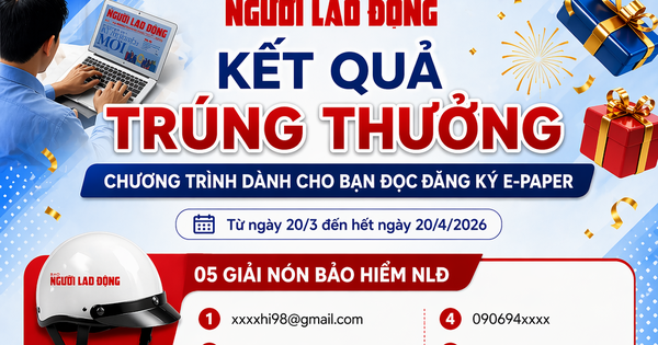 Công bố kết quả quay số trúng thưởng chương trình E-Paper Báo Người Lao Động