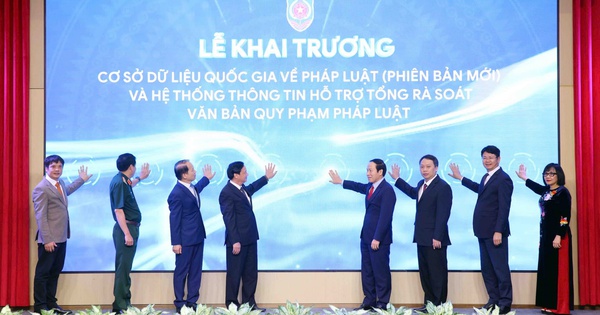 Bộ Tư pháp khai trương Cơ sở dữ liệu quốc gia về pháp luật phiên bản mới