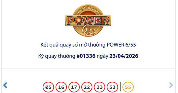 Ngày 23-4, xổ số Vietlott có vé Power 6/55 trúng giải Jackpot 2