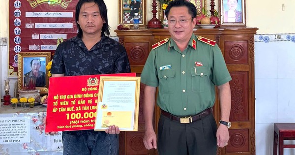 Bộ Công an hỗ trợ gia đình có người hy sinh khi thực hiện nhiệm vụ ở Đồng Tháp