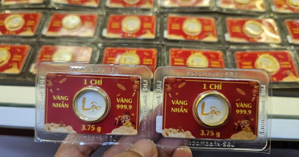 Giá vàng miếng SJC và vàng nhẫn tiếp tục lao dốc