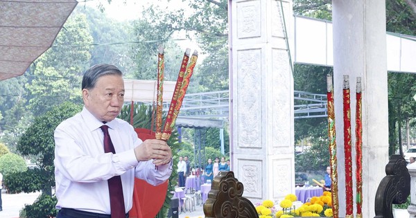 Tổng Bí thư, Chủ tịch nước Tô Lâm dâng hương tại Nghĩa trang Liệt sĩ Tân Biên