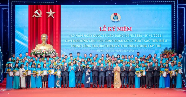 Danh sách 101 Chủ tịch Công đoàn cơ sở xuất sắc tiêu biểu