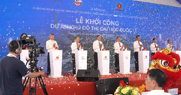 VIDEO: Tập đoàn Vingroup khởi công dự án Khu đô thị Đại học Quốc tế tại TPHCM, quy mô 880 ha