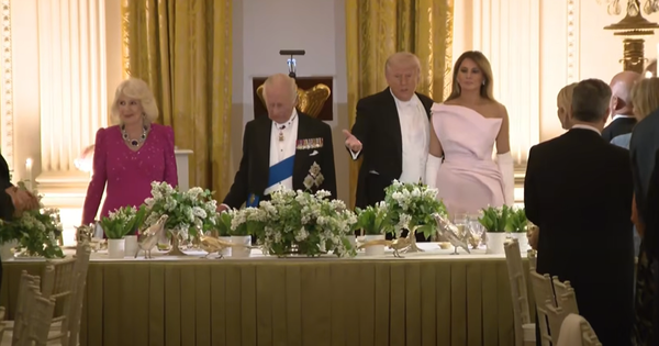Ông Donald Trump chủ trì quốc yến chiêu đãi Vua Charles III cùng Hoàng hậu Camilla