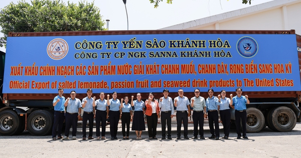 Sanna Khánh Hòa xuất khẩu lô hàng nước giải khát đầu tiên sang Mỹ