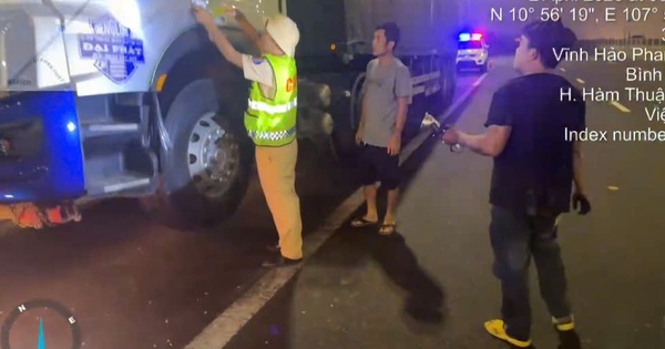 Không có giấy phép lái xe vẫn liều chạy xe đầu kéo trên đường cao tốc Vĩnh Hảo - Phan Thiết