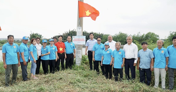 Rực sắc cờ đỏ trên tuyến đường nông thôn xã Bình Hưng