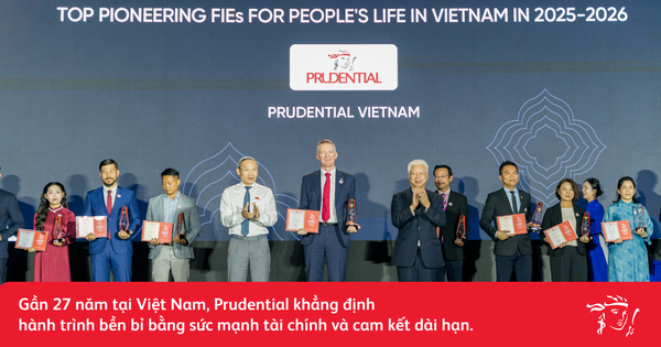 Prudential Việt Nam nhận giải thưởng Rồng Vàng 2026
