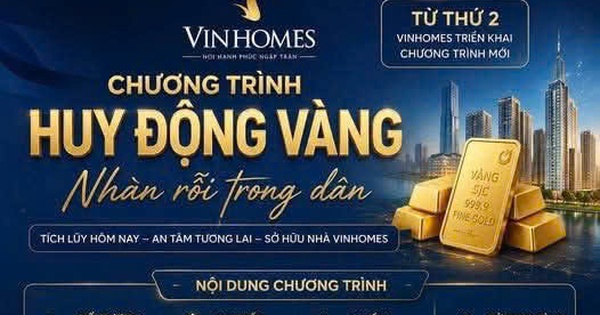 Vinhomes triển khai chương trình hỗ trợ giao dịch bất động sản bằng vàng