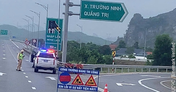 Đường cao tốc Vũng Áng - Cam Lộ cấm 2 đoạn trong ngày 5-5 để lắp hệ thống thu phí