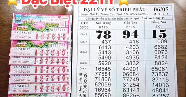 Hai giải độc đắc xổ số miền Nam xuất hiện vào trưa 7-5