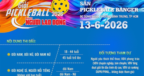 Bốc thăm phân bảng đấu Giải Pickleball Báo Người Lao Động nă