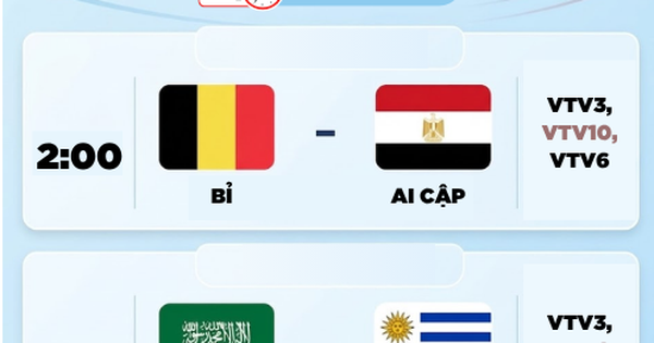 Lịch thi đấu World Cup 2026 hôm nay (16-6)