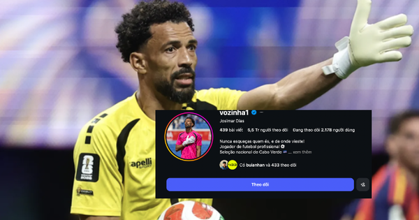 Thủ môn 40 tuổi của Cabo Verde thành hiện tượng World Cup, tăng gần 5,5 triệu người theo dõi