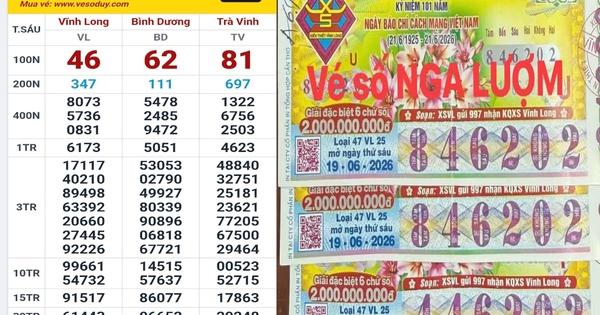 Xổ số miền Nam: Đại lý tìm khách trúng độc đắc 15 vé Vĩnh Long