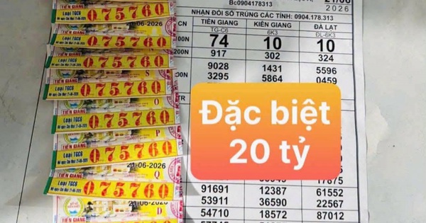 Xổ số miền Nam ngày 21-6: Giải độc đắc đài Tiền Giang lộ diện ở TPHCM