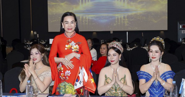 Hoa hậu Đậu Hằng Nga cuốn hút với tà áo dài thuần Việt tại Miss Business Charm International 2026